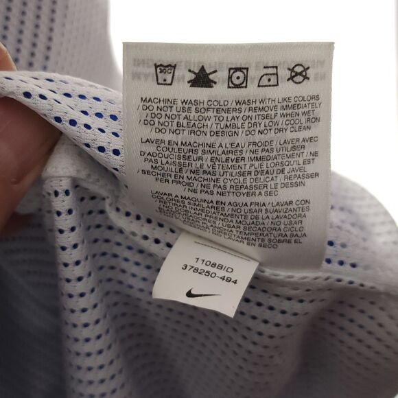 Vintage Nike Windbreaker Jacket Mens XL Blue White Swoosh Vented Sportswear - Picture 16 of 16